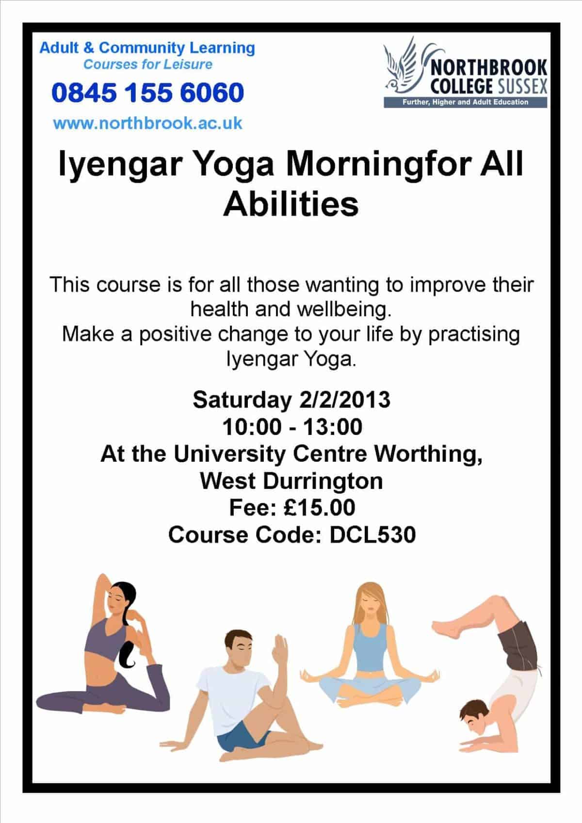 Enrolling now a morning of yoga in Goring by Sea BN12
