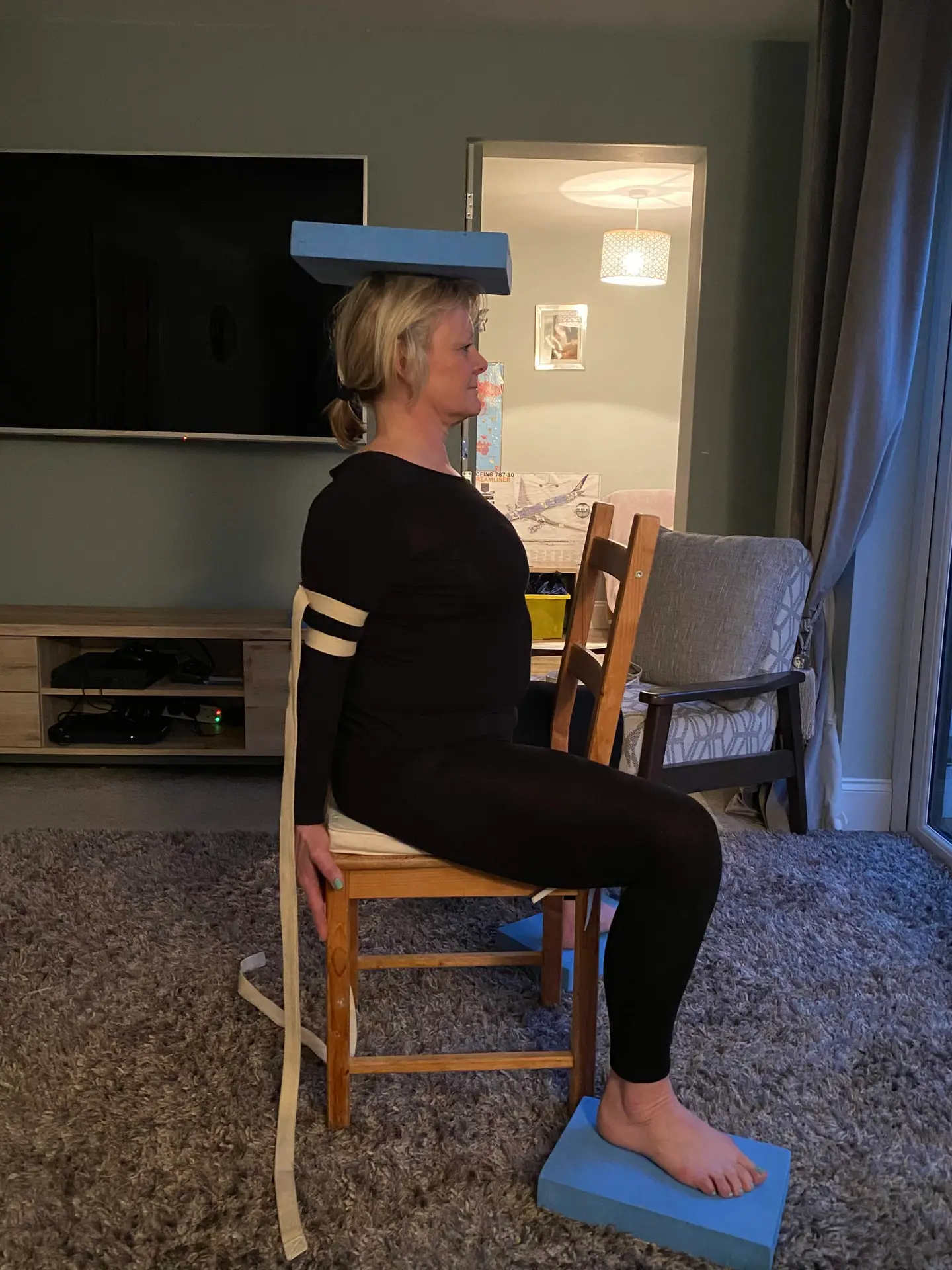 A one to one private yoga session